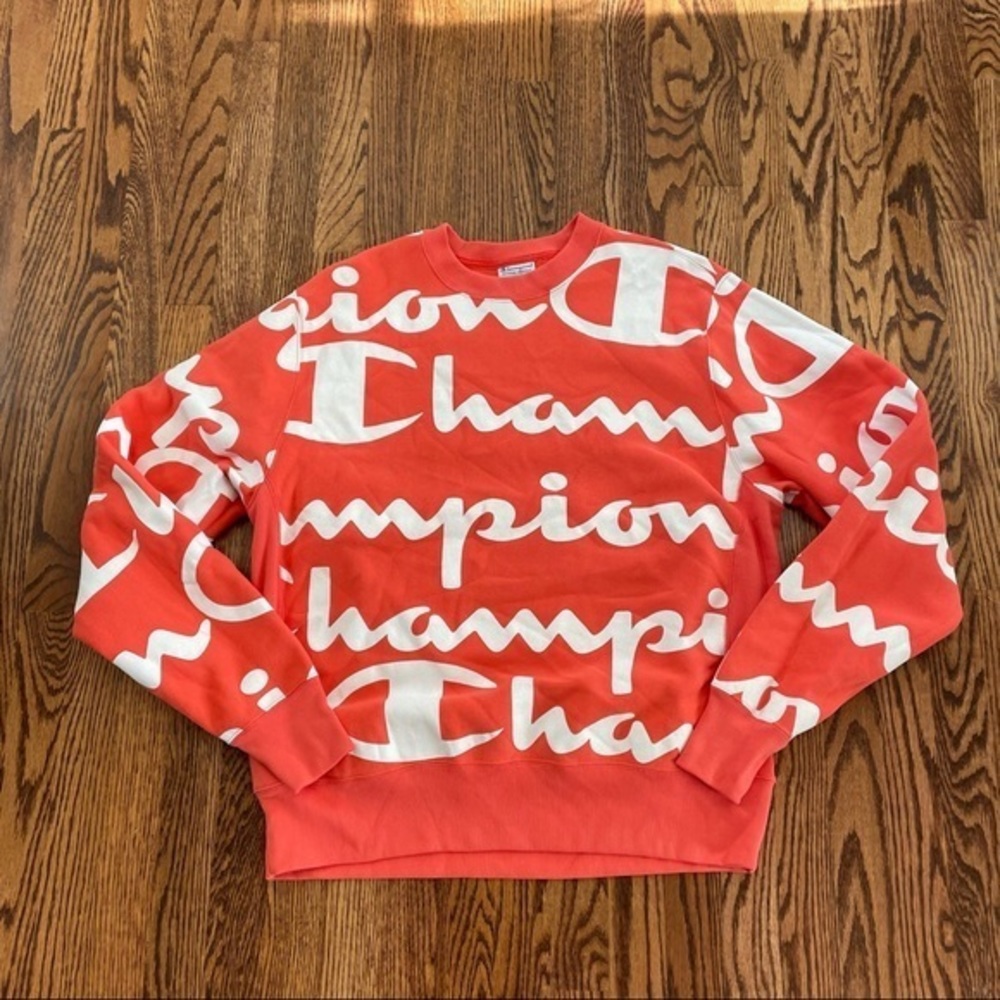 Champion logo reverse weave sweatshirt orange men’s L‎